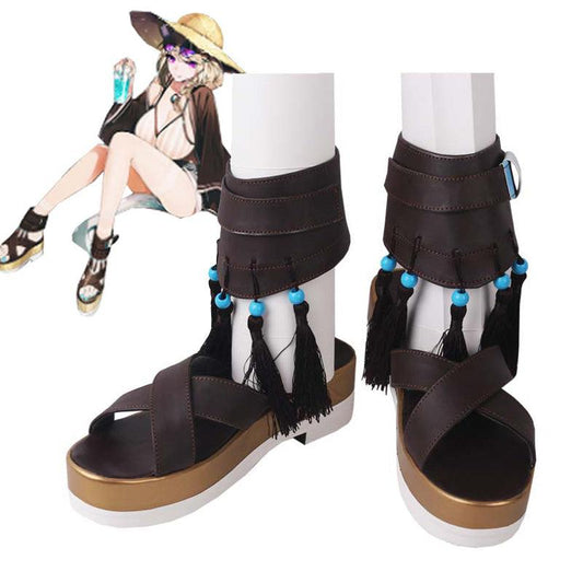 Arknights Coral Coast Game Cosplay Sandals Shoes for Carnival Anime Party