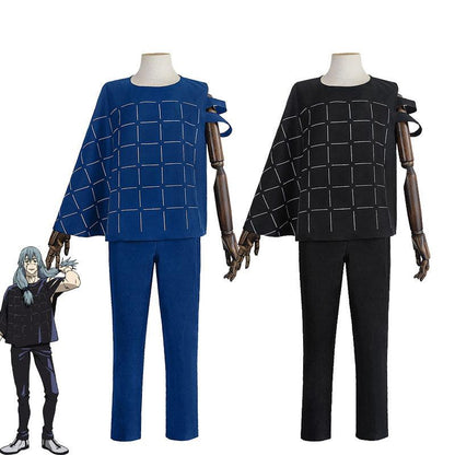 Anime Jujutsu Kaisen Mahito Black Blue Outfits Cosplay Costume