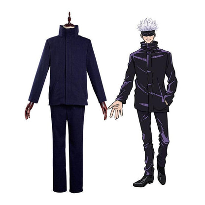 Anime Jujutsu Kaisen Satoru Gojo Outfits Cosplay Costume with Blindfold