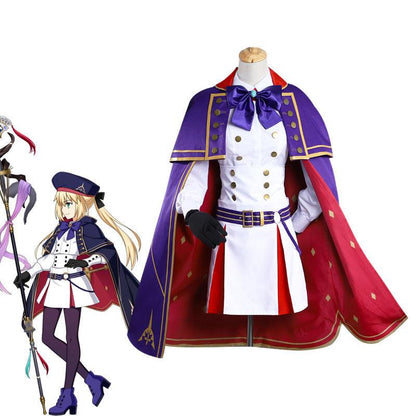 Fate Grand Order FGO Caster Artoria Pendragon Stage 2 Cosplay Costumes