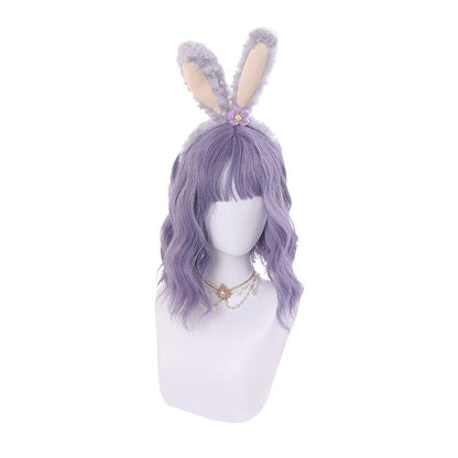 Rainbow Candy Wigs Wigs Grey Blue, Grey Pink, Light Gold Short Wig