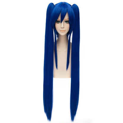 Anime Fairy Tail Wendy Marvell Dark Blue Long Cosplay Wigs