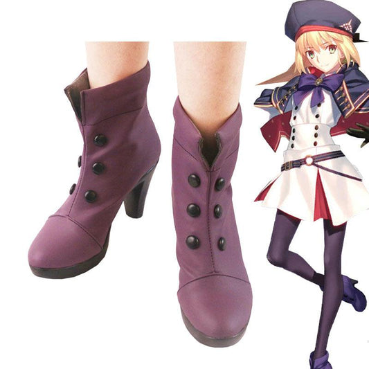 Game FGO Fate/Grand Order Altria Pendragon Cosplay Boots Shoes for Cosplay Anime Carnival