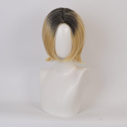 Haikyuu!! Kozume Kenma Golden and Black Short Cosplay Wig