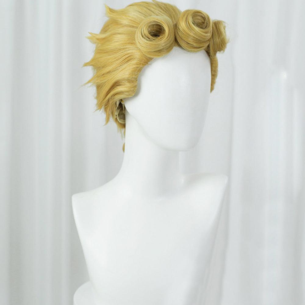 Anime JoJo's Bizarre Adventure Shiobana Haruno Golden Medium Cosplay Wig