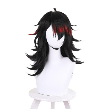 Anime Cosplay Wigs for Vox Akuma Black red gradient  Cosplay Wig of NIJISANJI