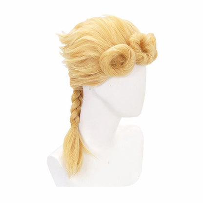 Anime JoJo's Bizarre Adventure Golden Wind Giorno Giovanna Long Blond Cosplay Wigs