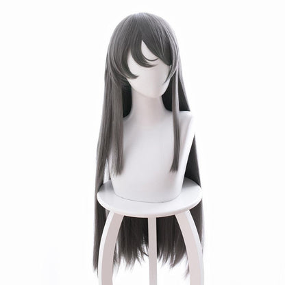 Anime Rascal Does Not Dream of Bunny Girl Senpai Sakurajima Mai Dark Grey Cosplay Wig