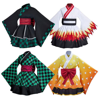 Anime Demon Slayer Kimetsu no Yaiba Tanjiro Kamado Zenitsu Agatsuma Rengoku Kyoujurou Cosplay Costumes