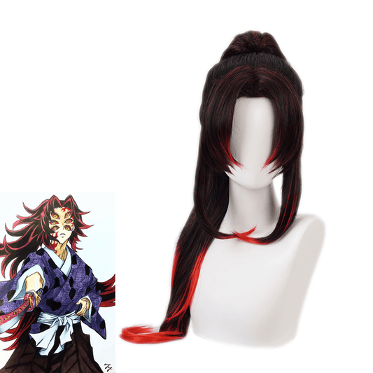 Anime Demon Slayer Kimetsu no Yaiba Yoriichi Tsugikuni Kokushibou Cosplay Wig