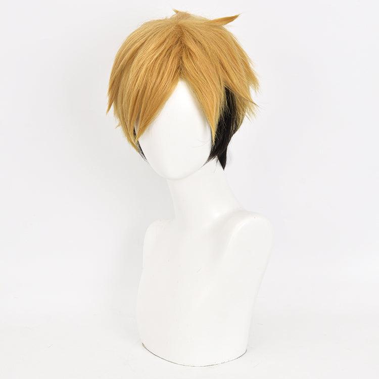 Haikyuu!! Miya Atsumu Golden and Black Short Cosplay Wig