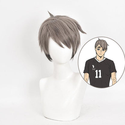 Haikyuu!! Miya Osamu Gray Short Cosplay Wig