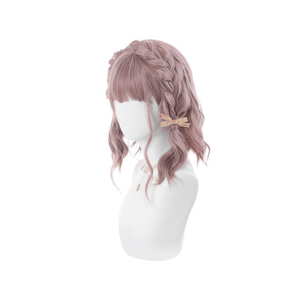 Rainbow Candy Wigs Wigs Grey Blue, Grey Pink, Light Gold Short Wig