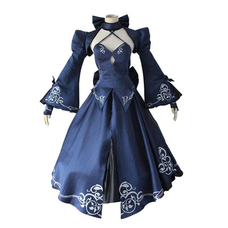 FGO Fate Stay Night Saber Alter Arturia Pendragon Women Black Bride Cosplay Costumes