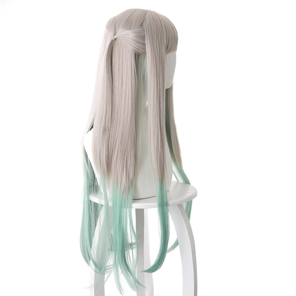 Anime Toilet-bound Hanako-kun Yashiro Nene Gray and Green Cosplay Wig