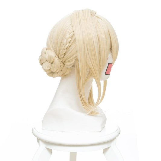 Violet Evergarden Light Yellow Fried Dough Twist Anime Cosplay Wigs