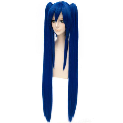 Anime Fairy Tail Wendy Marvell Dark Blue Long Cosplay Wigs