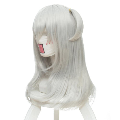 Anime Azur Lane IJN Suzutsuki White Long Cosplay Wig