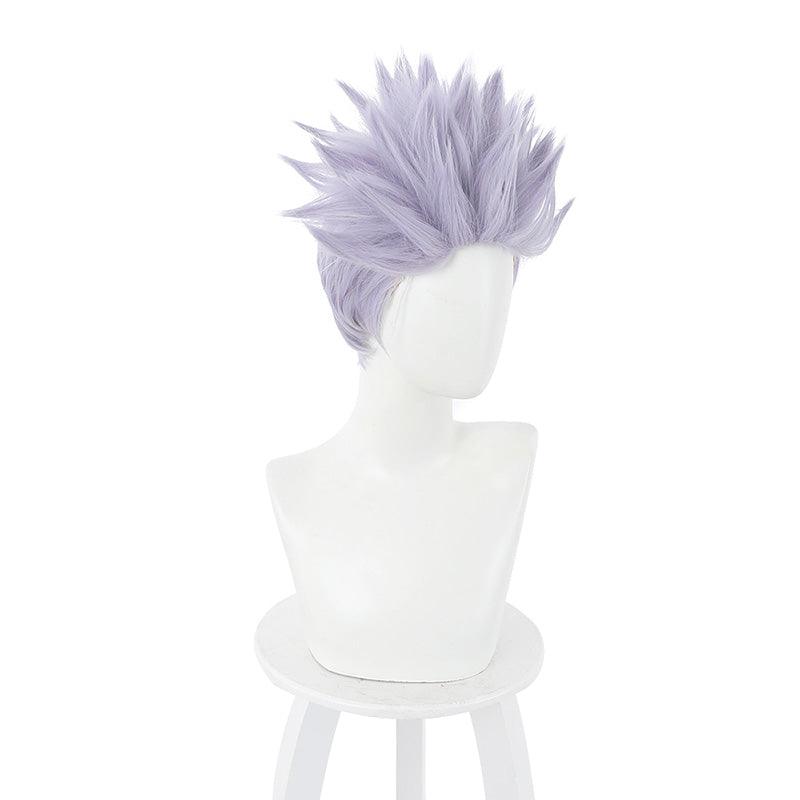 Anime Jujutsu Kaisen Satoru Gojo Short Purple Cosplay Wigs