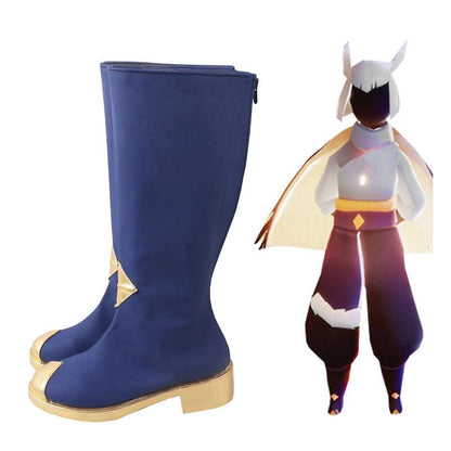 Sky: Children of the Light Winter Season Game Cosplay Boots Navy Blue Shoes