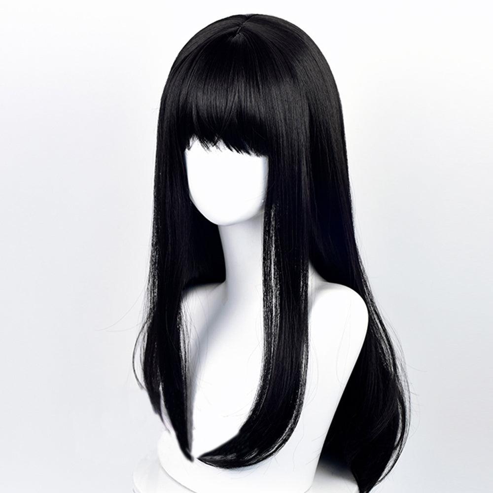 Anime Chainsaw Man Mitaka Asa Black Long Cosplay Wig