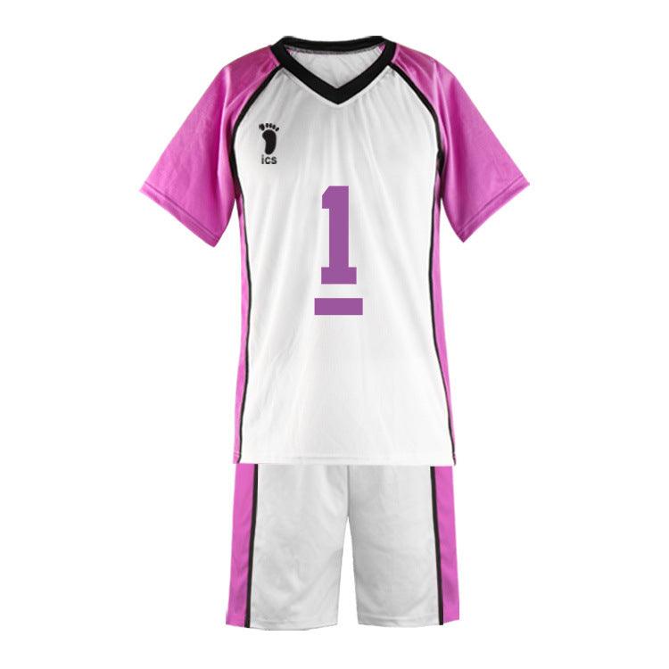 Anime Haikyuu Shiratorizawa Academy Ushijima Wakatoshi T-Shirt Uniform Cosplay Costume