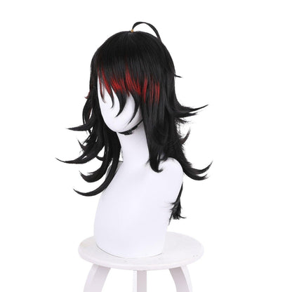 Anime Cosplay Wigs for Vox Akuma Black red gradient  Cosplay Wig of NIJISANJI