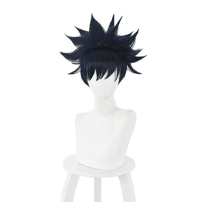 Anime Jujutsu Kaisen Megumi Fushiguro Short Dark Blue Cosplay Wigs