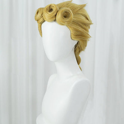 Anime JoJo's Bizarre Adventure Shiobana Haruno Golden Medium Cosplay Wig