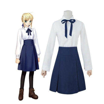 FGO Fate Stay Night Saber Sailor Uniforms Dress Halloween Cosplay Costumes