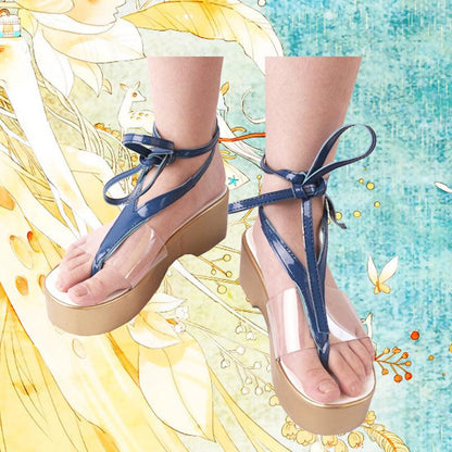 Game Arknights Skadi Blue Swimsuit Cosplay Sandals Shoes for Cosplay Anime Carnival