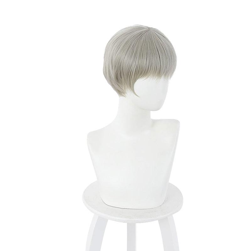 Anime Jujutsu Kaisen Toge Inumaki Short Grey Cosplay Wigs