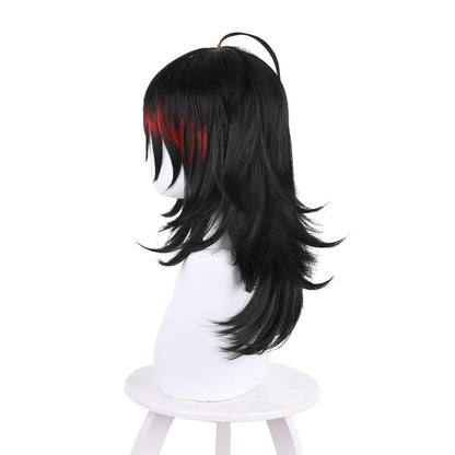 Anime Cosplay Wigs for Vox Akuma Black red gradient  Cosplay Wig of NIJISANJI