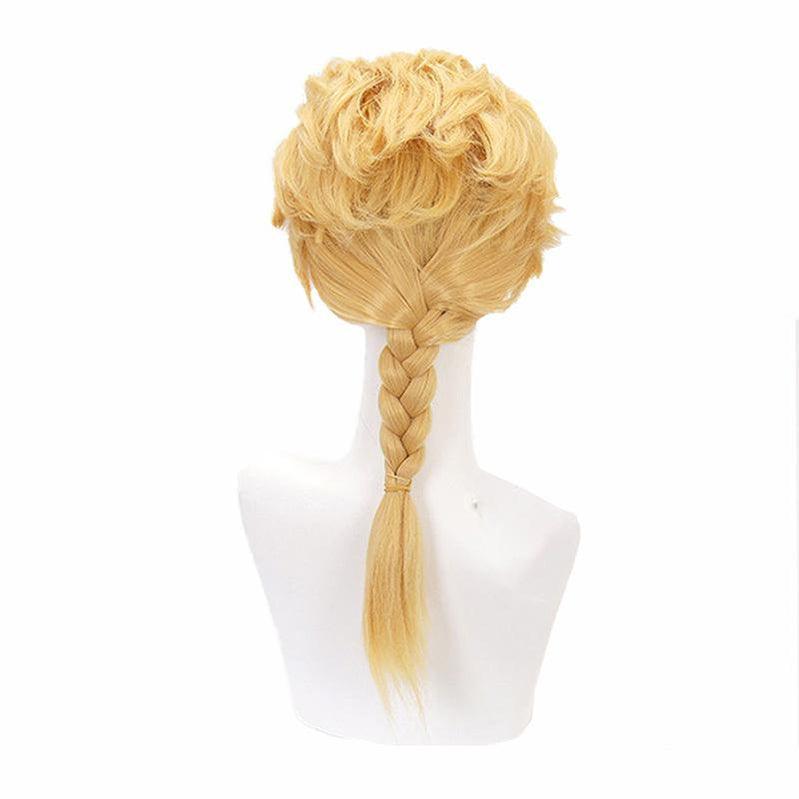 Anime JoJo's Bizarre Adventure Golden Wind Giorno Giovanna Long Blond Cosplay Wigs