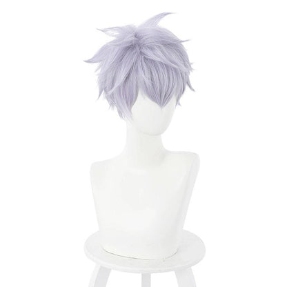 Anime Jujutsu Kaisen Ordinary Satoru Gojo Short Purple Cosplay Wigs