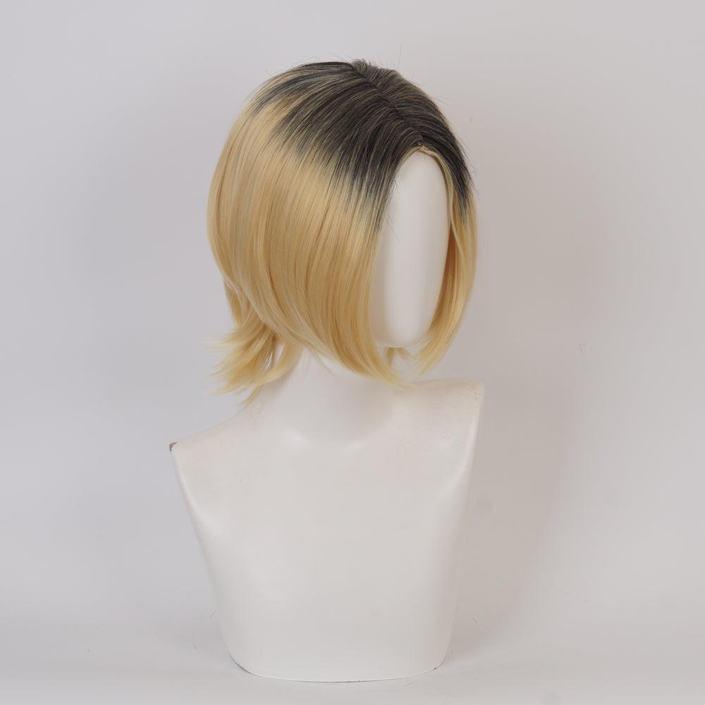 Haikyuu!! Kozume Kenma Golden and Black Short Cosplay Wig