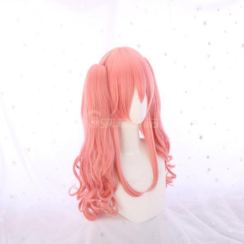 Anime FGO Fate/Grand Order Tamamo no Mae Pink Curly Ponytail Cosplay Wigs