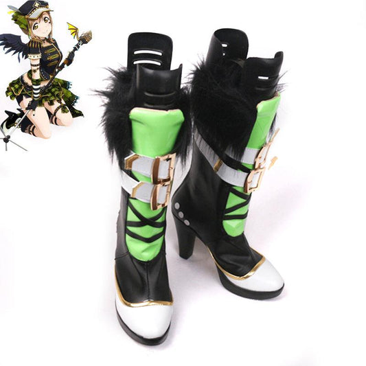 LoveLive! Sunshine!! AZALEA Kunikida Hanamaru Punk SR Cosplay Boots High Heel Shoes