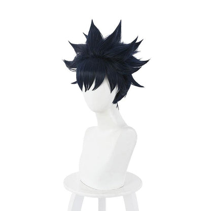 Anime Jujutsu Kaisen Megumi Fushiguro Short Dark Blue Cosplay Wigs