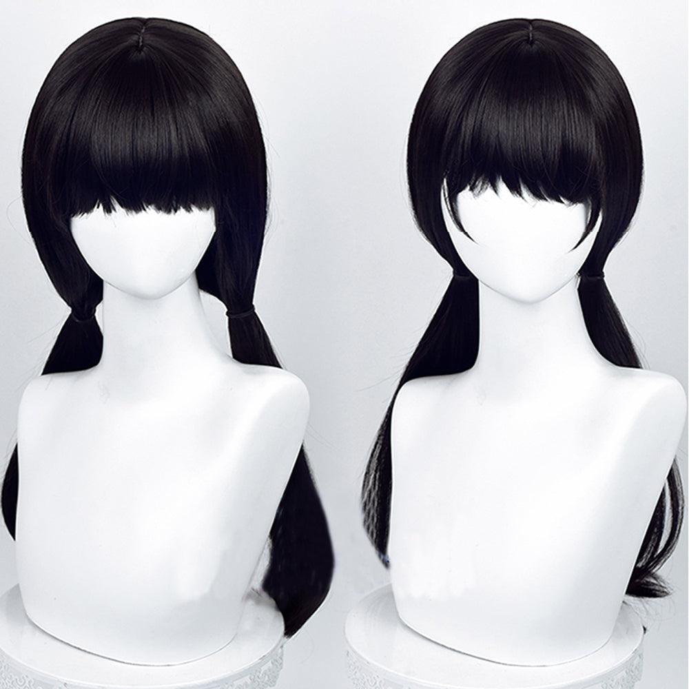 Anime Chainsaw Man Mitaka Asa Black Long Cosplay Wig