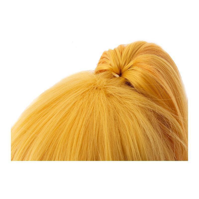 Anime Demon Slayer: Kimetsu no Yaiba Zenitsu Agatsuma Female Cosplay Wig Blonde Long Ponytail Wigs