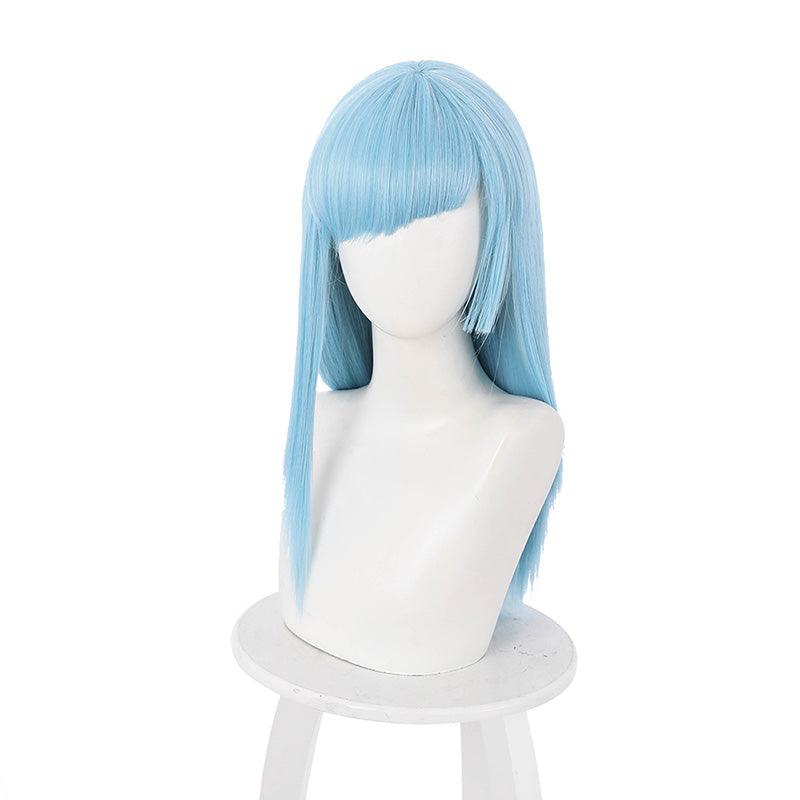 Anime Jujutsu Kaisen Kasumi Miwa Long Blue Cosplay Wigs