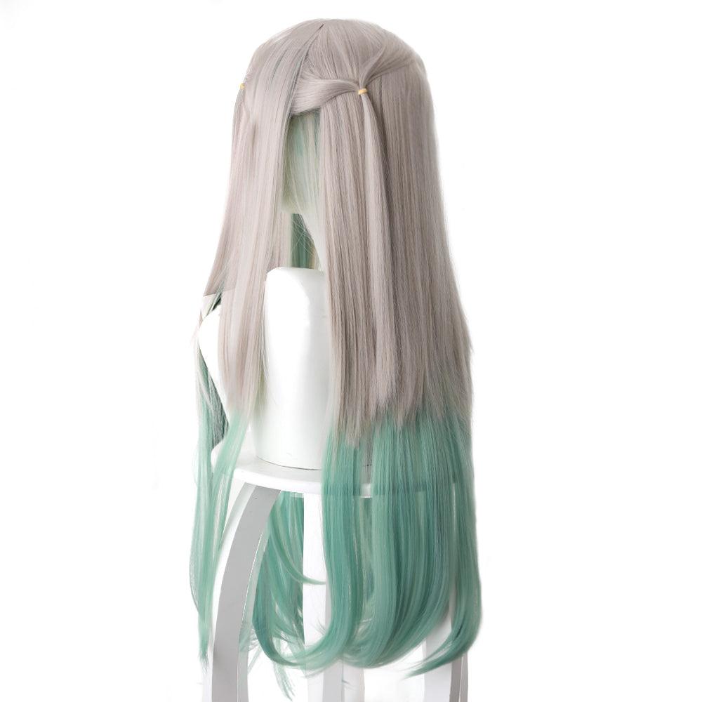 Anime Toilet-bound Hanako-kun Yashiro Nene Gray and Green Cosplay Wig