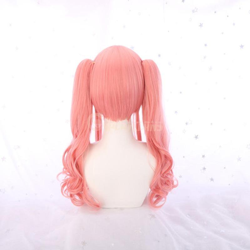 Anime FGO Fate/Grand Order Tamamo no Mae Pink Curly Ponytail Cosplay Wigs