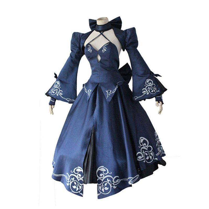 FGO Fate Stay Night Saber Alter Arturia Pendragon Women Black Bride Cosplay Costumes