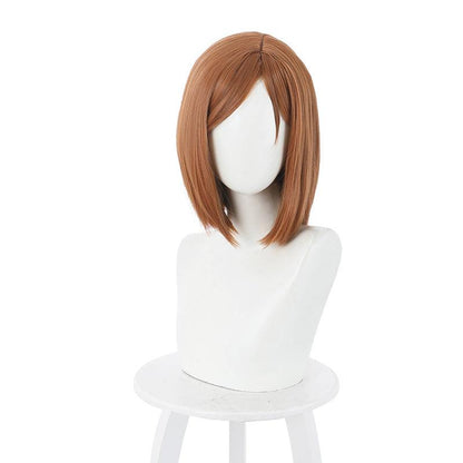 Anime Jujutsu Kaisen Nobara Kugisaki Short Brown Cosplay Wigs