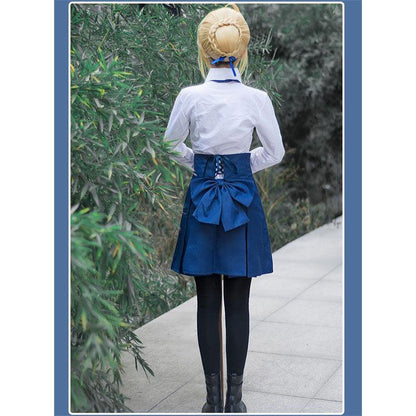 FGO Fate Stay Night Saber Sailor Uniforms Dress Halloween Cosplay Costumes