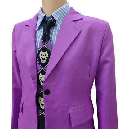 Anime JoJo's Bizarre Adventure Yoshikage Kira Suit Cosplay Costumes