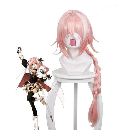 FGO Fate Grand Order Apocrypha Rider of Black Astolfo Pink Long Braid Cosplay Wig