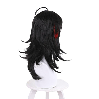 Anime Cosplay Wigs for Vox Akuma Black red gradient  Cosplay Wig of NIJISANJI